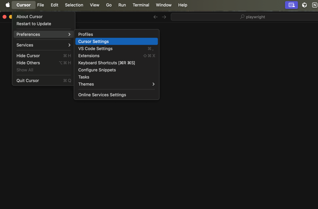 CursorのMCP設定手順①